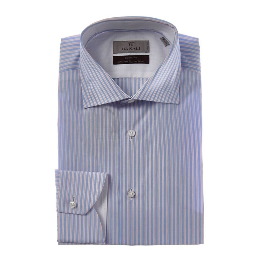 Canali Mens  Dress Shirt, Blue